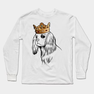 English Toy Spaniel Dog King Queen Wearing Crown Long Sleeve T-Shirt